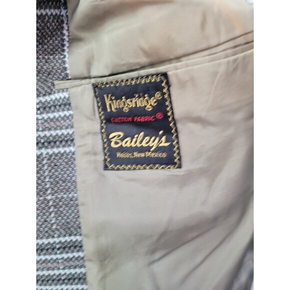 1970s Vtg Mens Plaid 42 R Sport Coat Jacket Polyester 70s Blazer Green - Picture 12 of 13